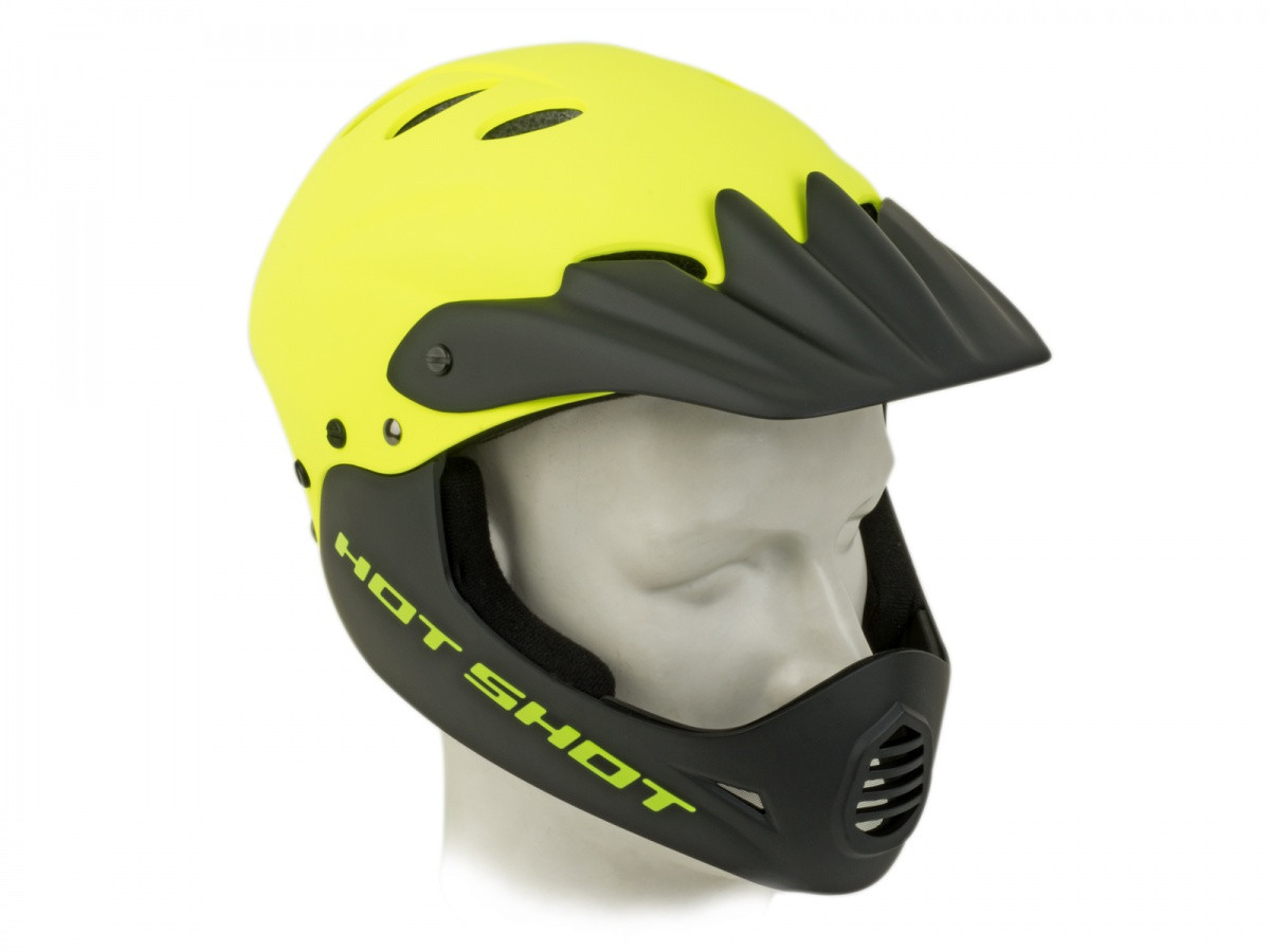 Kask AUTHOR HOT SHOTXS zółto[fluo]-czarny mat 54-56