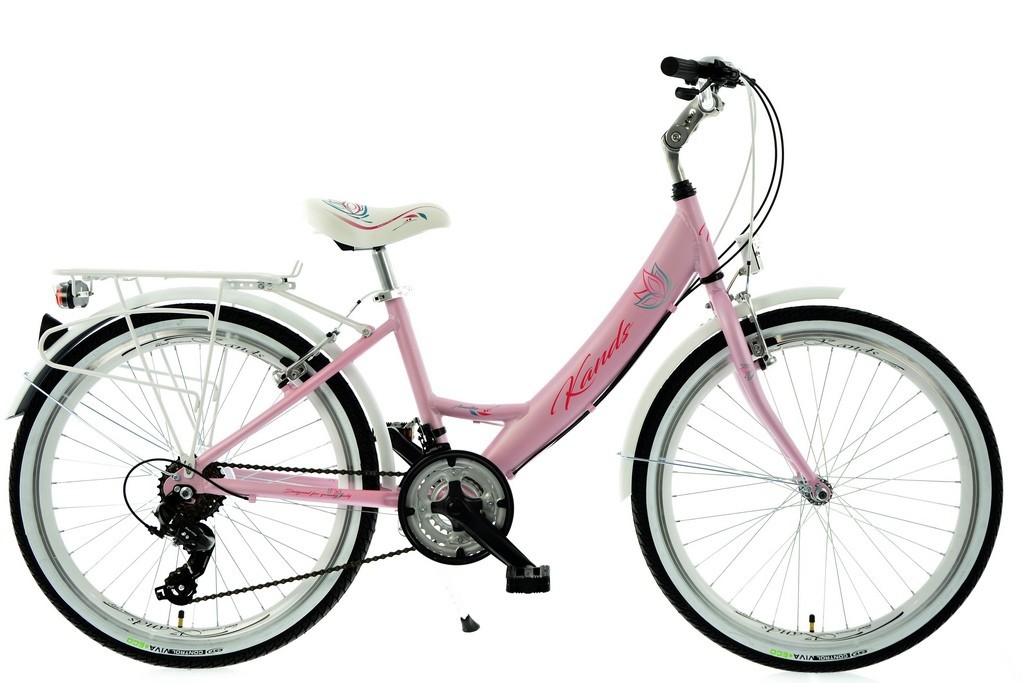 Rower Kands 24" AMELKA ALUMINIOWY CTB różowo-biały