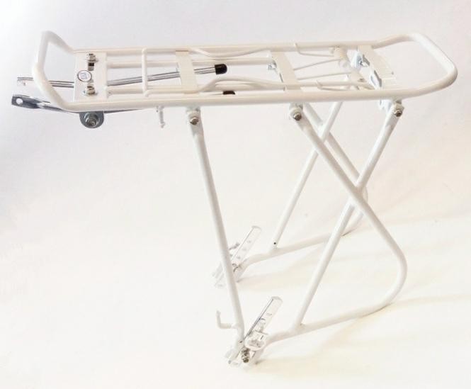 Bagażnik rowerowy aluminiowy- KW-622-02 rozmiar kół  24-28" biały