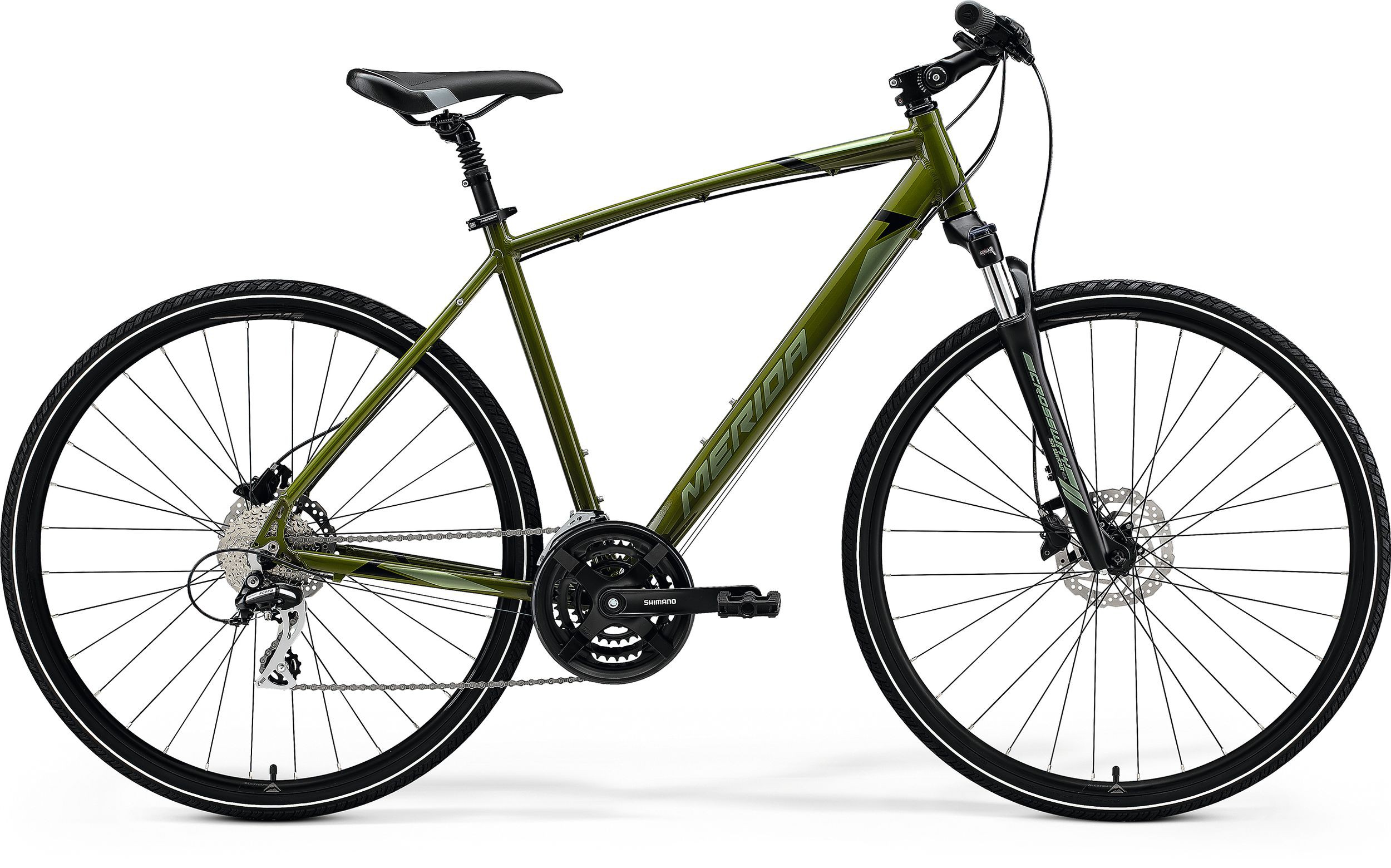 Rower MERIDA CROSSWAY 20-D S-M[48] MOSS GREEN SILVER-GREEN/BLACK