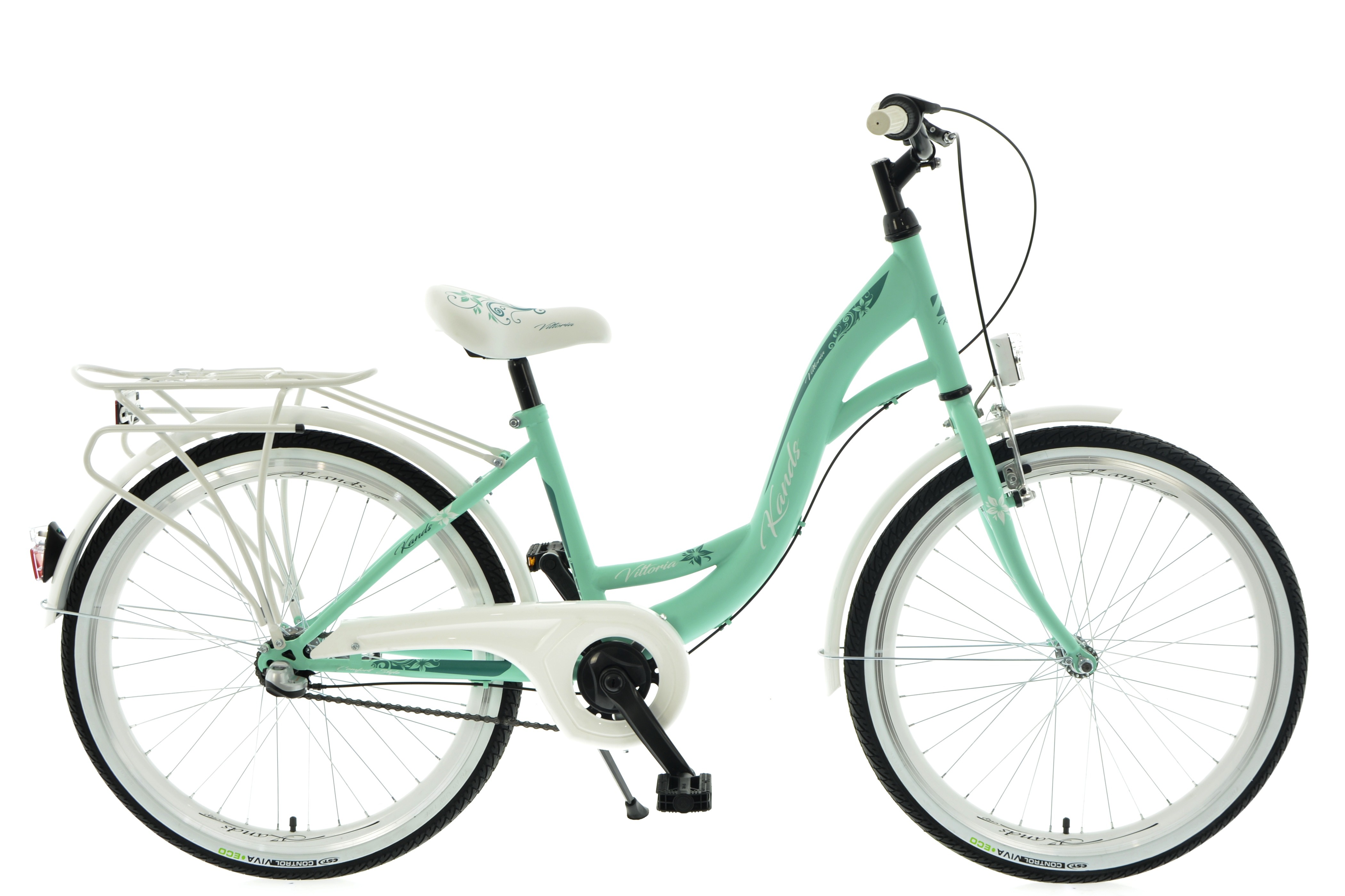 Rower Kands 24"  VITTORIA 3BN CTB miętowo-biały mat