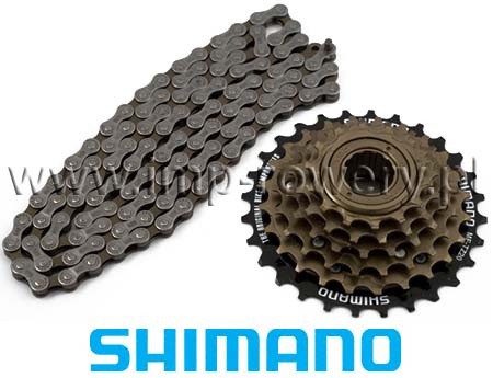 Zestaw SHIMANO Wolnobieg 6 rzędowy + Łańcuch SHIMANO UG51