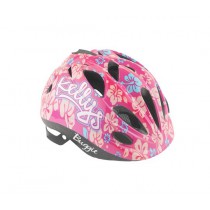Kask-rowerowy-BUGGIE-pink flowers-dziecięcy