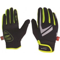 CIEPŁE RĘKAWICZKI ROWEROWE VIVO SB-02-1509D - L czarno-limonkowe