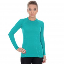 Koszulka damska wełna ACTIVEWOOL LS12810 TERMICZNA - SZMARAGDOWA