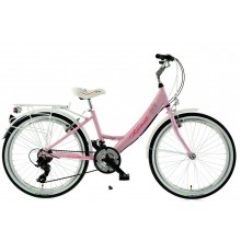 Rower Kands 24" AMELKA ALUMINIOWY CTB różowo-biały