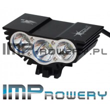 Lampa rowerowa SOLARSTORM x3  LED CREE XM-L U2 + akumulator Li-Ion (8.4V-640mAh)
