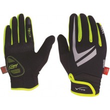 CIEPŁE RĘKAWICZKI ROWEROWE VIVO SB-02-1509D - L czarno-limonkowe