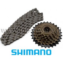 Zestaw SHIMANO Wolnobieg 6 rzędowy + Łańcuch SHIMANO UG51